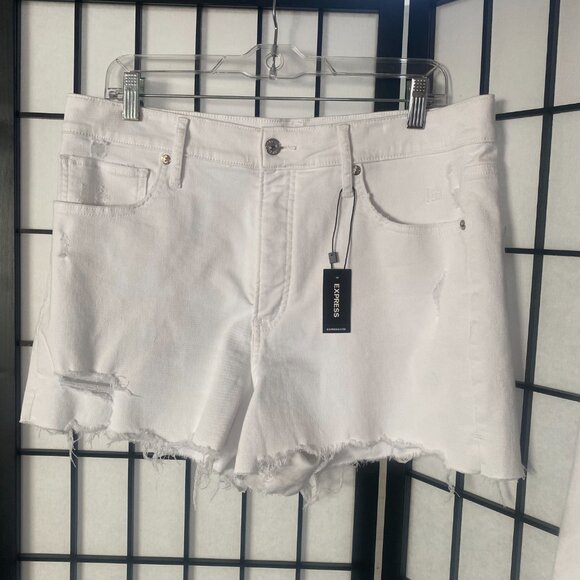 Express 90's High Risee Distressed Shorts - Picture 12 of 15